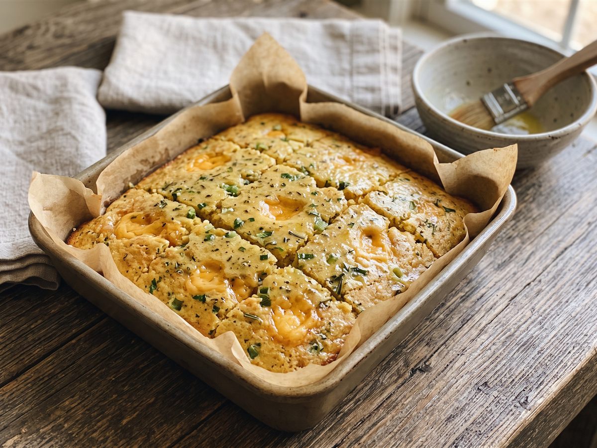 Herbed Brown Butter Cheddar Cornbread