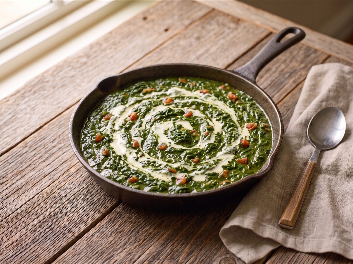 Easy Indian Creamed Spinach