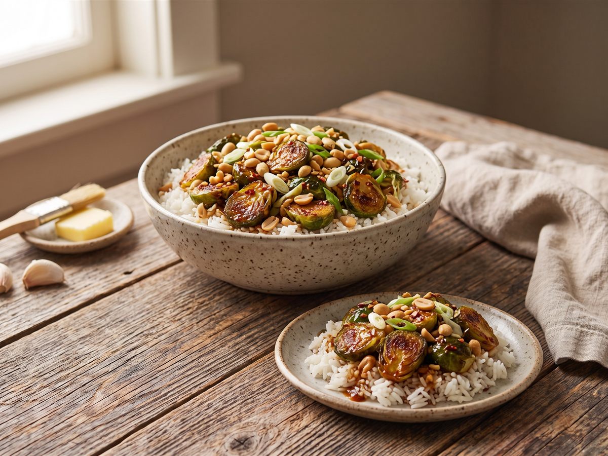Spicy Kung Pao Brussels Sprouts