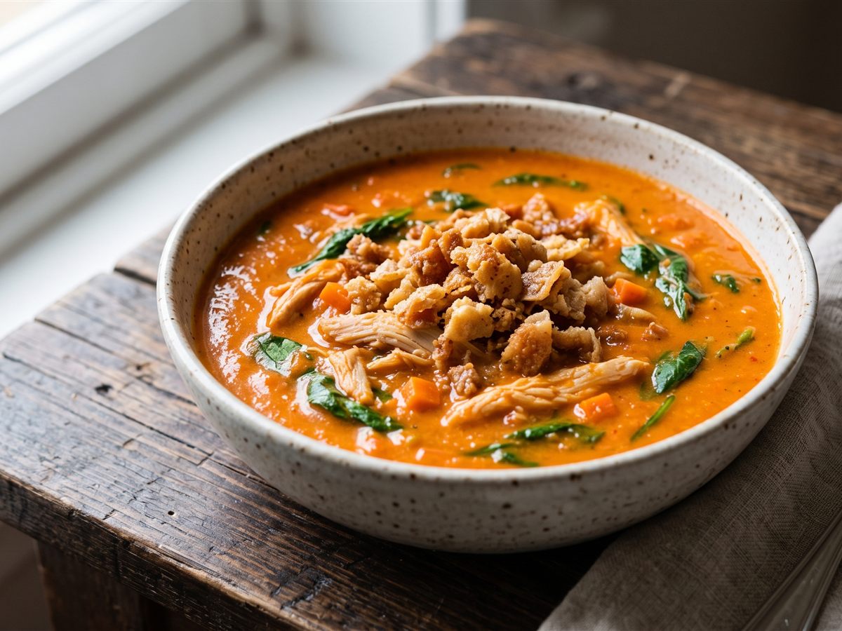 One-Pot Roasted Pepper Chicken Soup